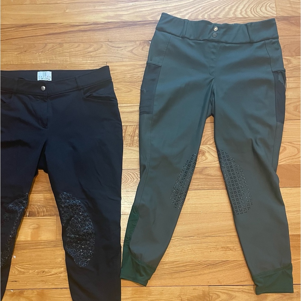 Smartpak Breeches - Fusion Tights - Hunter green on right
